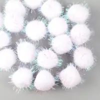 Набор деталей для декора &laquo;Бомбошки с блеском&raquo;, набор 18 шт., размер 1 шт &mdash; 2,5 см, цвет белый перламутр