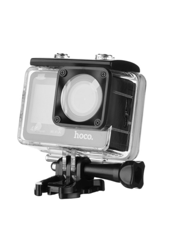 Экшн-камера Hoco, DV101, 4К видео,  два цветных экрана, черная