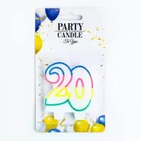 Свеча для торта &laquo;Цифра 20&raquo;, 7.5 см