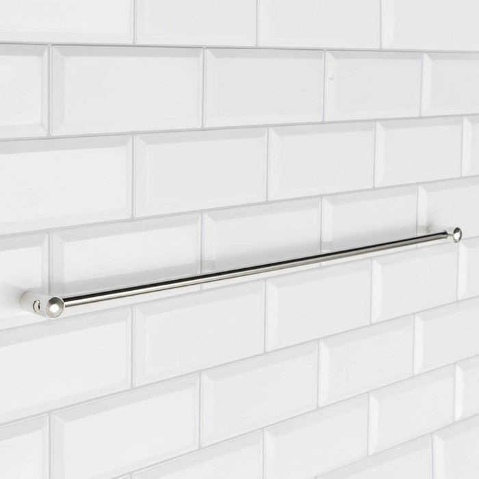 Рейлинг 60 см, d=1 см, c комплектом для монтажа, цвет хромированный Рейлинг 60 см, d=1 см, c комплектом для монтажа, цвет хромированный