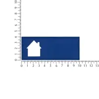 Лейбл из ПВХ с вырубкой &laquo;Дом&raquo;, синий