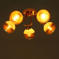 Люстра "Анден" 5хЕ27 40Вт бело-золотой 57х57х22 см