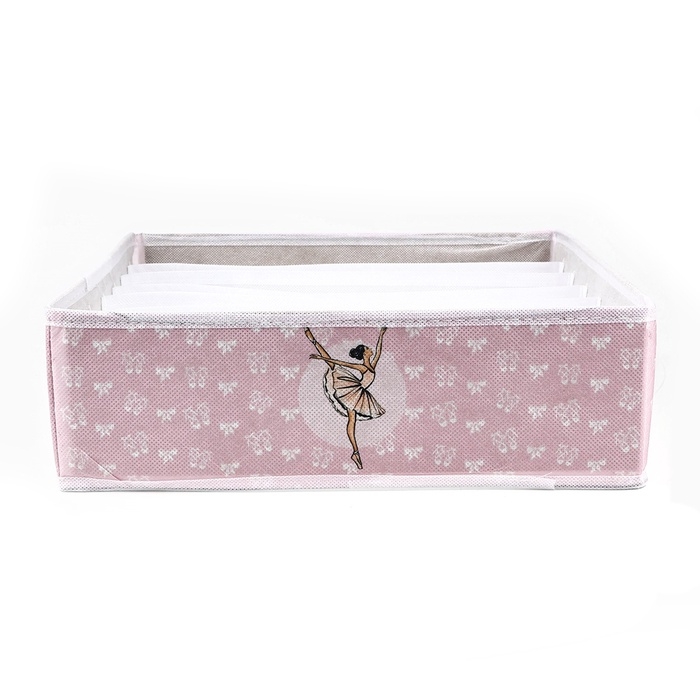 Органайзер для хранения, кофр для белья 7 ячеек Органайзер для хранения, кофр для белья 7 ячеек "Балерина", 32 х 32 х 10 см