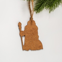 Ёлочная игрушка новогодняя «Дед мороз», на Новый год, хдф, 6,4 х 9 Ёлочная игрушка новогодняя «Дед мороз», на Новый год, хдф, 6,4 х 9