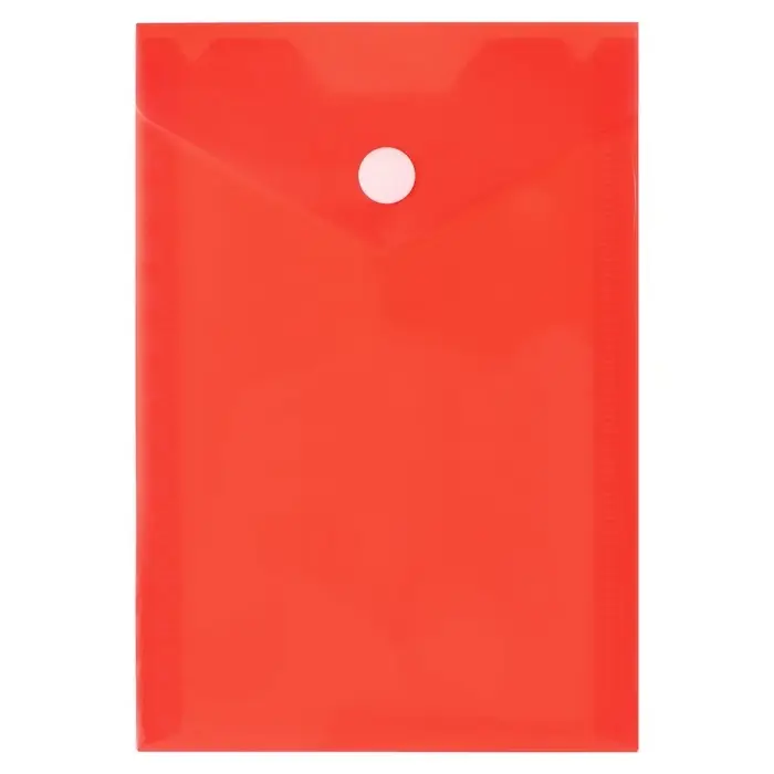 Папка-конверт на кнопке, А6, 180 мкм, вертикальная, глянцевая, МИКС