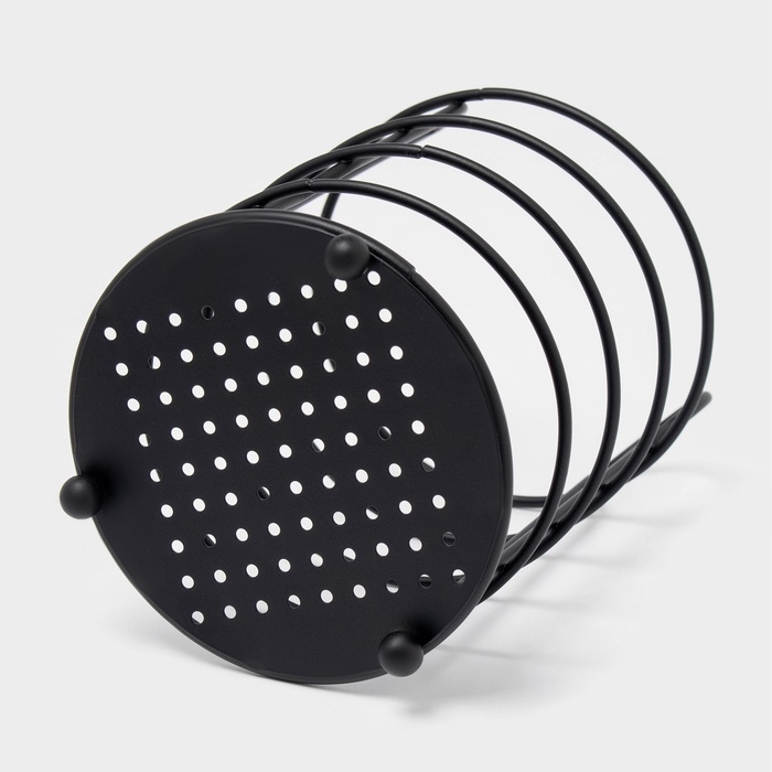 Сушилка для столовых приборов Доляна, 17&times;10,5&times;10,5 см, чёрная