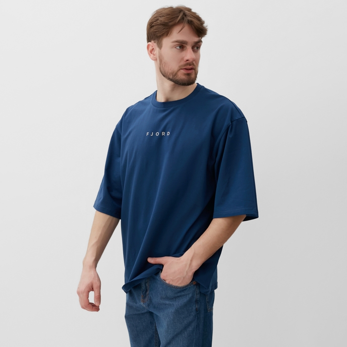 Футболка мужская MIST Fjord, размер 52, синий