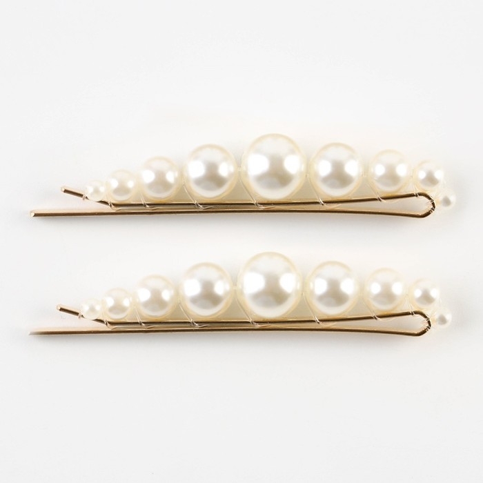 Заколка для волос новогодняя &laquo;Счастья в новом году!&raquo; на Новый год, набор 2 шт, 7 х 1 см