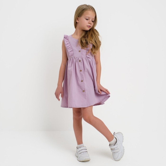Платье детское на пуговицах KAFTAN, р. 36 (134-140), лиловый Платье детское на пуговицах KAFTAN, р. 36 (134-140), лиловый
