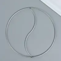 Основа для изготовления ловца снов металл "Инь и Ян" набор 2 шт d=16 см 0,3х16х16 см