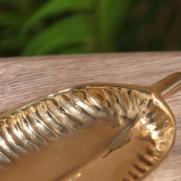 Блюдо сервировочное "Ливс" латунь 7,5х16,5х1,5 см