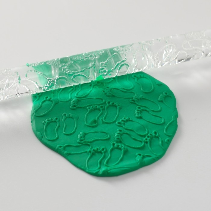 Скалка для творчества акрил "Детские ножки" 16х1 см