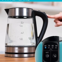 Чайник электрический стеклянный с подсветкой 1,7л