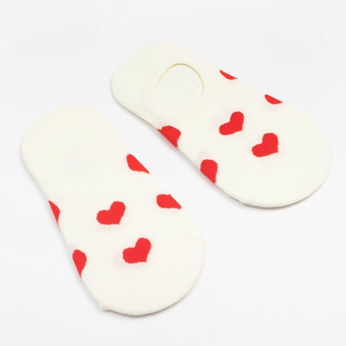 Носки-следки MINAKU &laquo;Сердечки&raquo;, размер 36-39 (23-25 см)