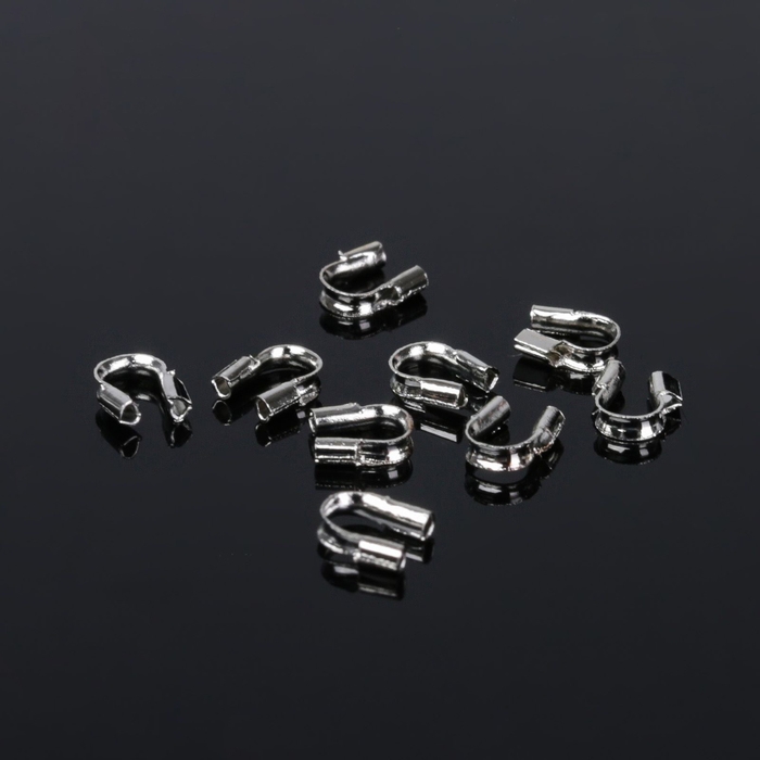 Протектор для защиты тросика 5&times;4мм (набор 50 шт.), цвет серебро