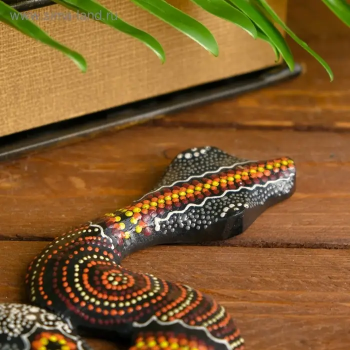 Сувенир "Змея узорная" дерево МИКС 31х9,5х1 см