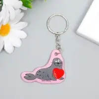 Брелок для ключей на кольце &laquo;Тюлень с сердечком&raquo;, EVA, 5&times;4 см