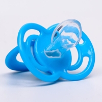 Соска - пустышка силиконовая ортодонтическая &laquo;Лев&raquo;, от 3 мес., цвет голубой