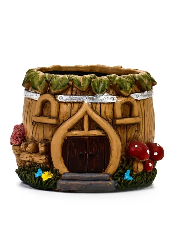 Кашпо "Домик рельеф" 10 х 10 х 8 см