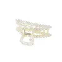 Краб для волос "Лиллиан" дуга, 7,5 см, белый