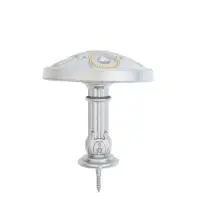 Крючок для штор CAPPIO KS033, d=98 мм, цвет серебро с золотом, 2 шт