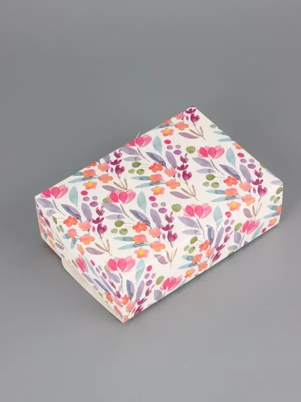 Подарочная коробка сборная с окном &laquo;Розовые цветы&raquo;, 16.5&times;11, 5&times;5 см