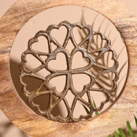 Сувенир интерьерный в деревянном кольце "Клевер" 30х8х33 см