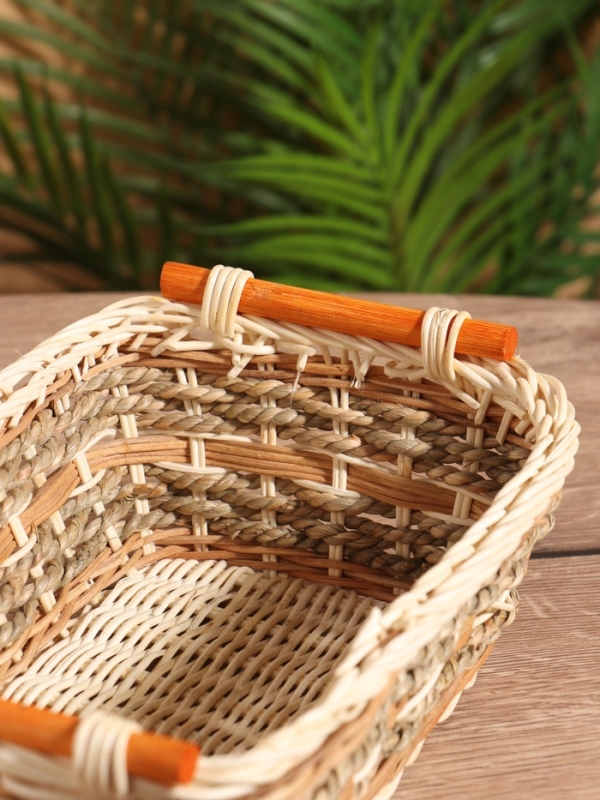 Корзина плетеная 23x17x9 см, ротанг