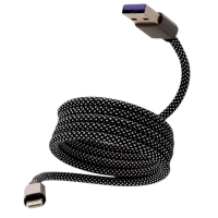 Кабель Lightning - USB, магнитный, 3 А, 18 Вт, с оплёткой, серый