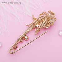 Булавка «Цветок» ажурная композиция, 8 см, цвет белый в золоте Булавка «Цветок» ажурная композиция, 8 см, цвет белый в золоте