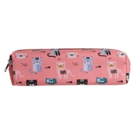 Пенал школьный на молнии "Кошки/Собачки", МИКС