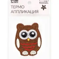 Термоаппликация &laquo;Сова&raquo;, 6.5&times;5 см, коричневая