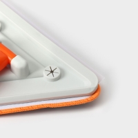 Окномойка фигурная Raccoon, стальная ручка, 2 секции, 102 см, насадка из микрофибры 20&times;15 см