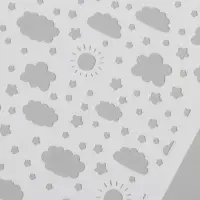 Трафарет фоновый пластик "Солнце облака" 15х15 см