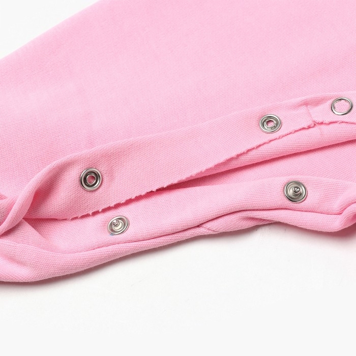 Комбинезон детский (3 шт.), цвет белый/розовый/светло-розовый, рост 74 см