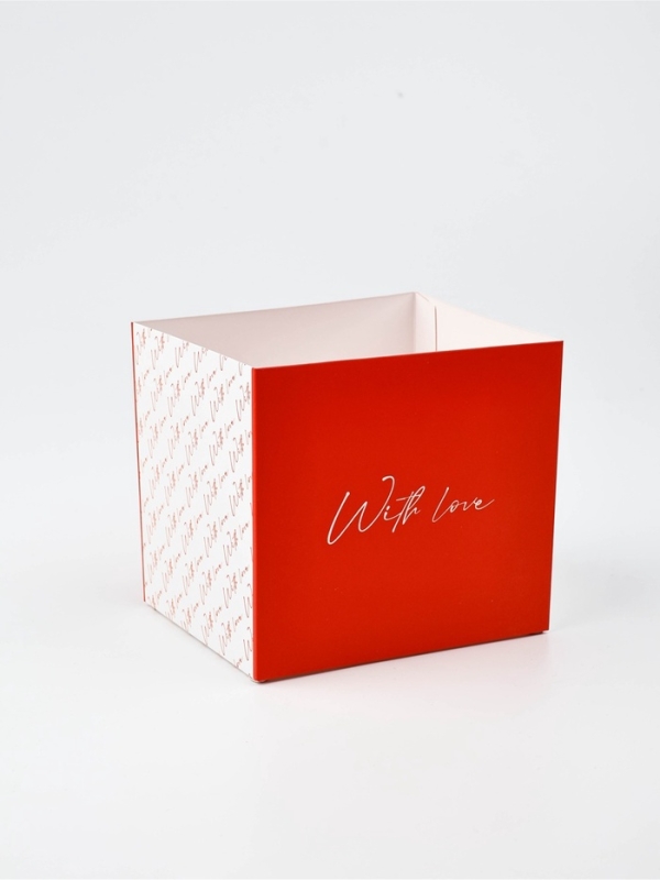 Коробка для цветов с топпером «Сердечко», 10 х 10 х 12 см Коробка для цветов с топпером «Сердечко», 10 х 10 х 12 см