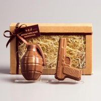 Бельгийский шоколад, 2 в 1 &laquo;Пистолет + Граната&raquo;, 160 г