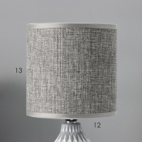 Настольная лампа с абажуром RISALUX &laquo;Руби&raquo;, Е14, 40 Вт, бело-серый, 13&times;13&times;27 см