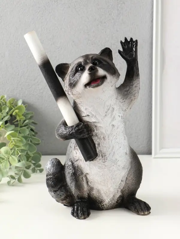 Копилка "Енот ГАИ" 30х18х16 см, серый