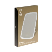 Зеркало Luazon KZ-12, подсветка, настольное, 42 диода, USB, 3 режима свечения Зеркало Luazon KZ-12, подсветка, настольное, 42 диода, USB, 3 режима свечения