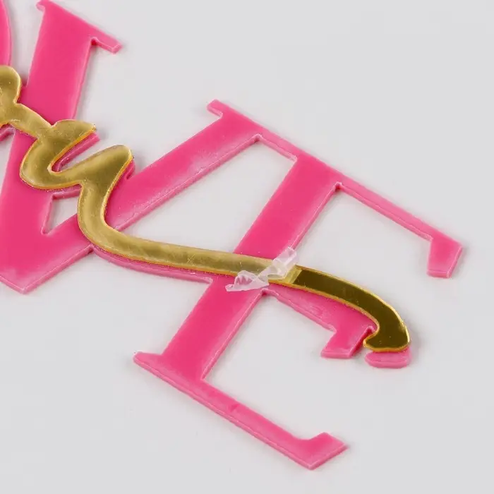 Топпер для торта &laquo;Люблю тебя&raquo;, фуксия