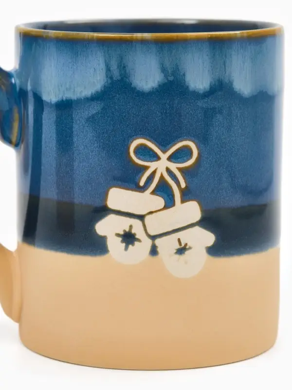 Кружка чайная новогодняя &laquo;Варежки&raquo;, 350 мл, ручная работа