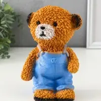 Копилка "Мишка в джинсах" коричневый, 19,5х13х11 см