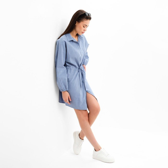 Платье летнее женское с кулиской MIST размер 40-42, цвет синий Платье летнее женское с кулиской MIST размер 40-42, цвет синий