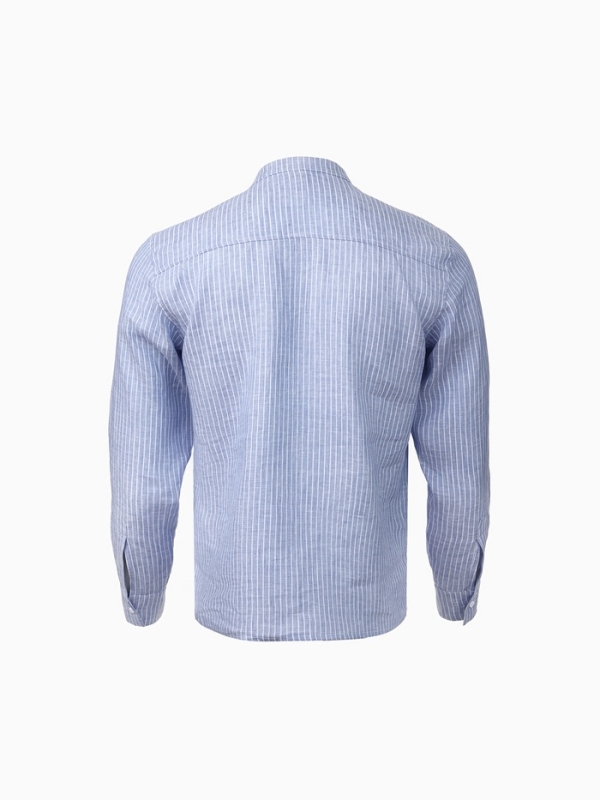 Рубашка мужская MINAKU в полоску, белая/голубая, размер 50