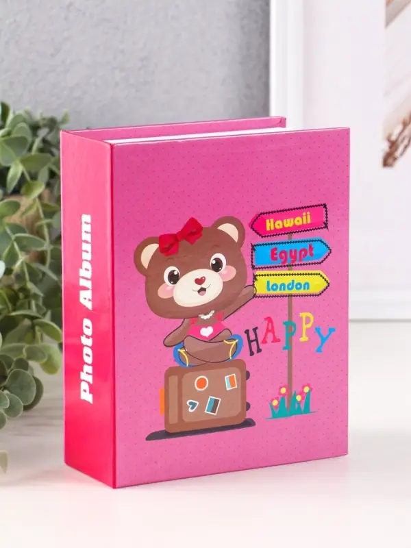 Фотоальбом 100 фото "Мишка"10X15см, ПП карм.
