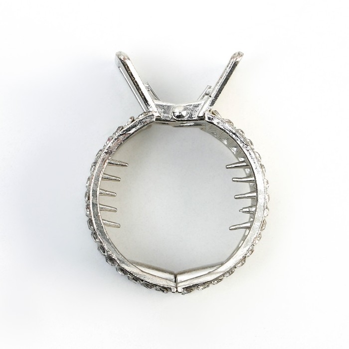 Зажим для волос со стразами &laquo;Нежность&raquo;, 3,5 х 4,5 х 1.5 см