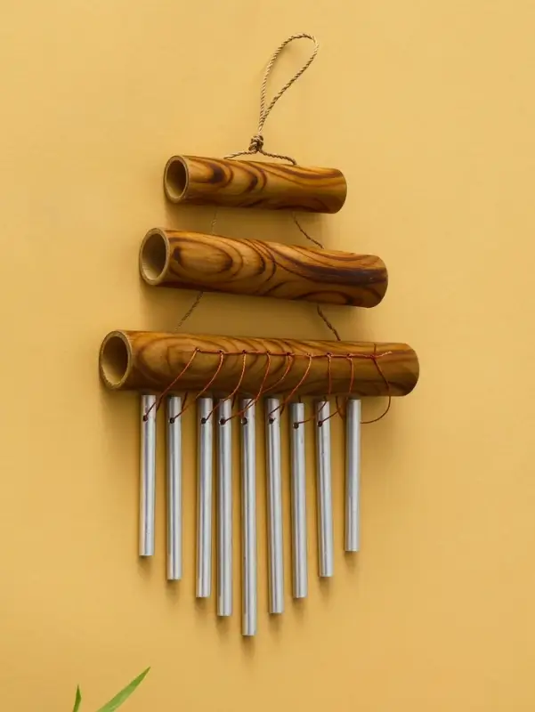 Музыка ветра бамбук, алюминий, 18х3х25 см
