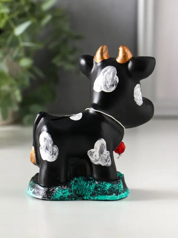 Копилка "Бычок" 11,5х10х6,5 см, чёрный