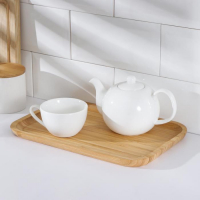 Блюдо для подачи Доляна Striata, прямоугольное, 30&times;20 см, бамбук